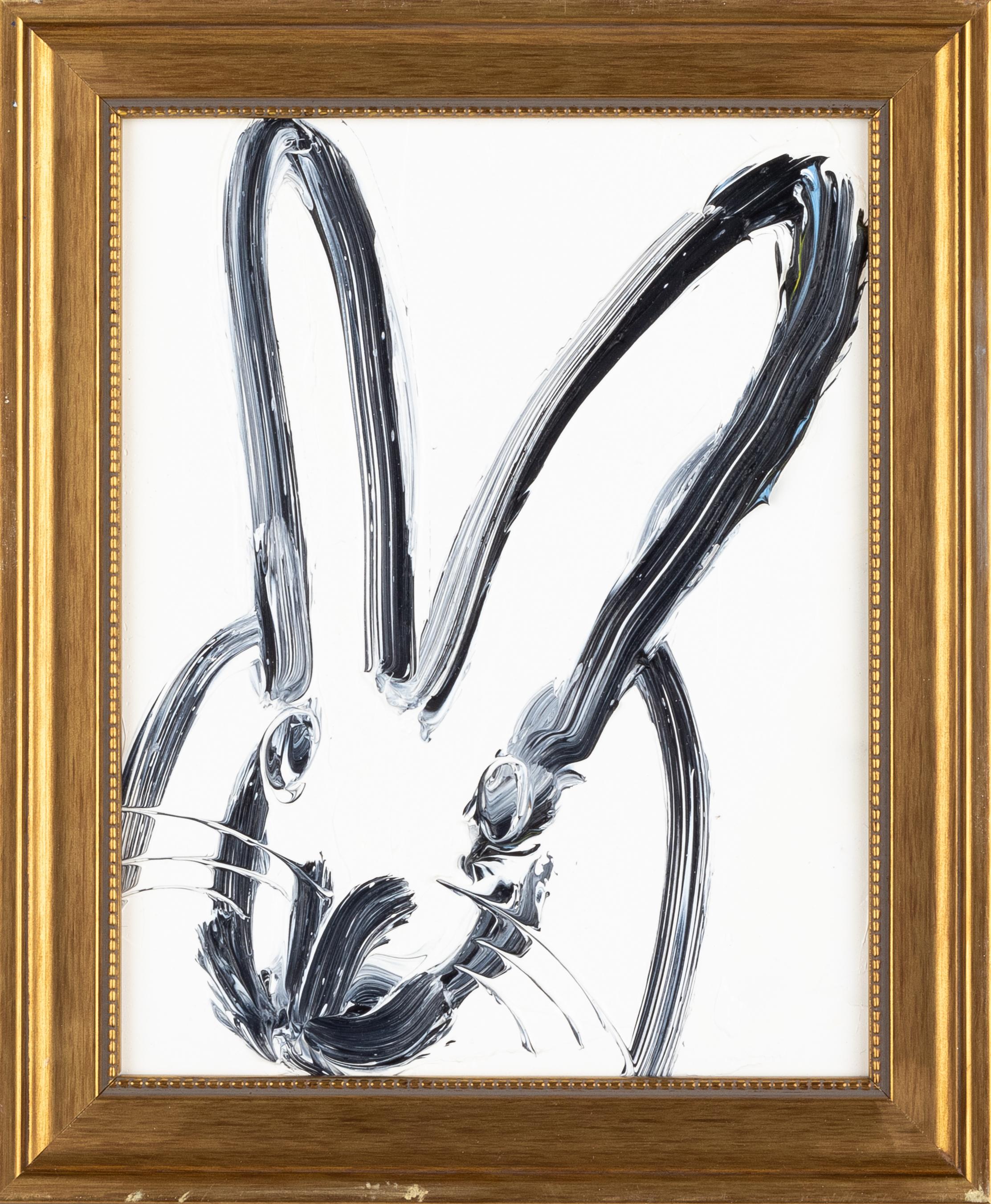 White Bunny - Painting by Hunt Slonem