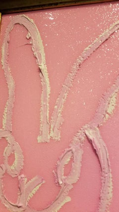 White Bunny on Pink Diamond Dust