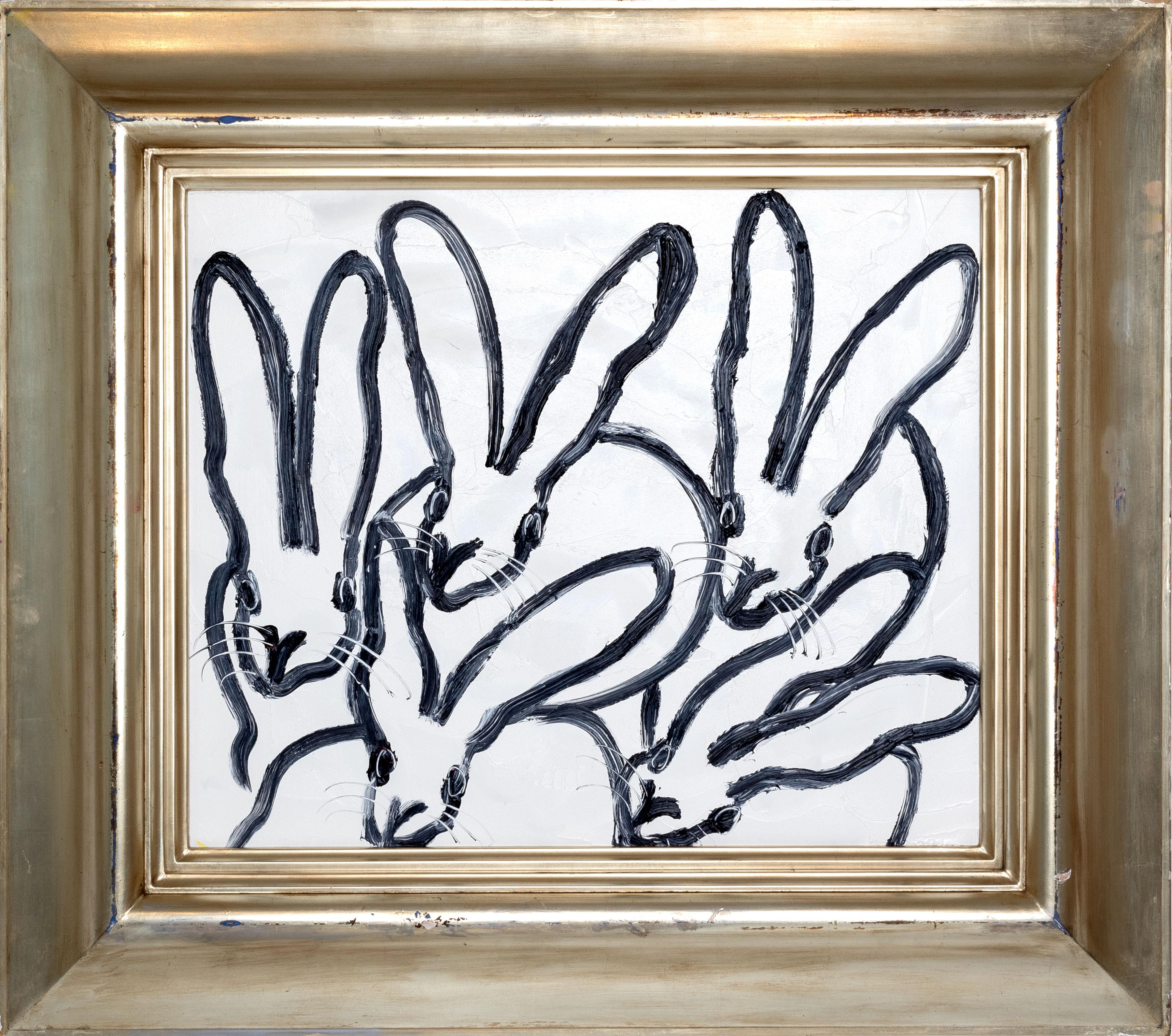 White Rabbits - Painting by Hunt Slonem