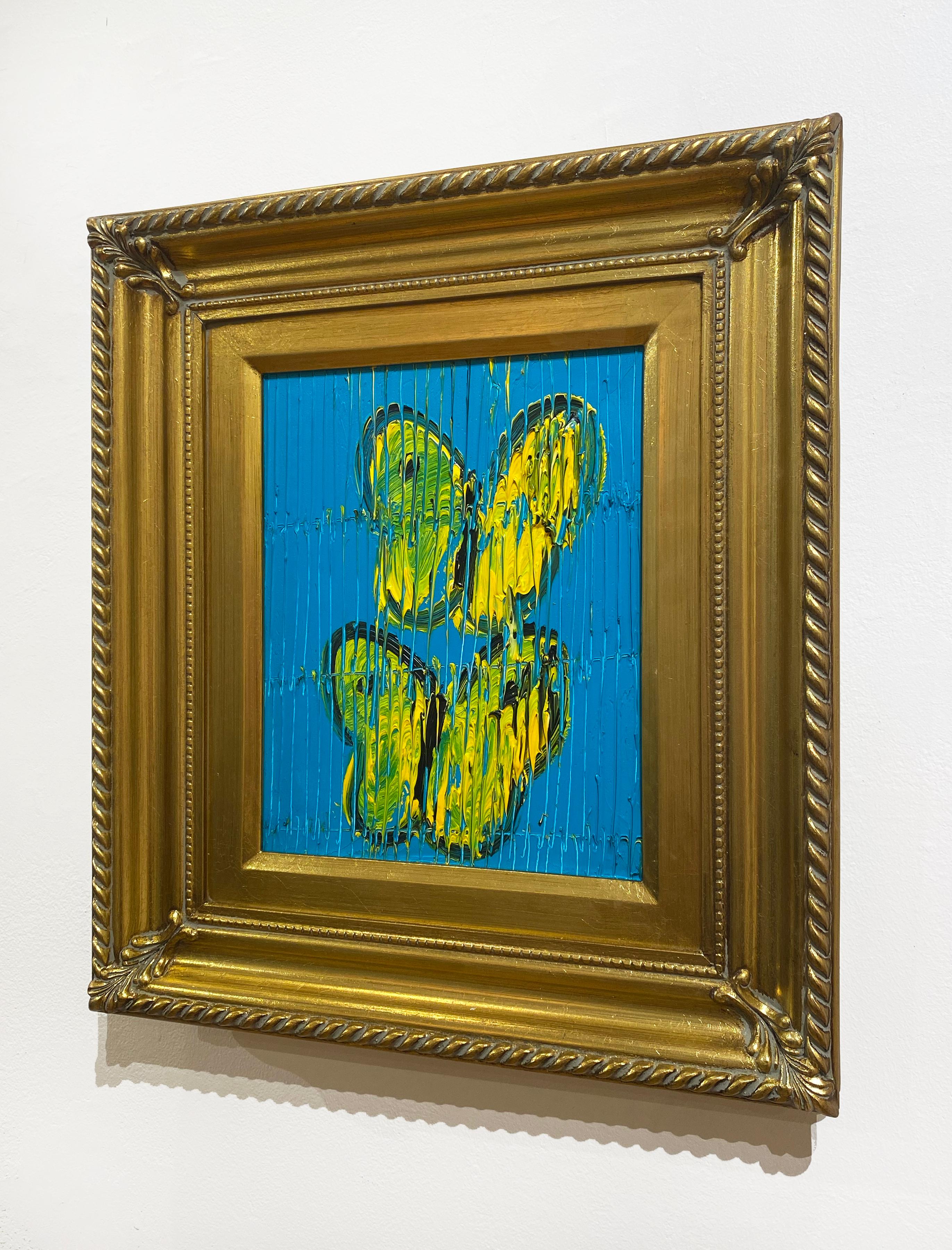 Nape jaune - Jaune Animal Painting par Hunt Slonem