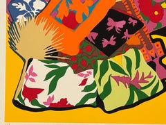 Hunt Slonem Cuscino Giardino Pop Art Litografia