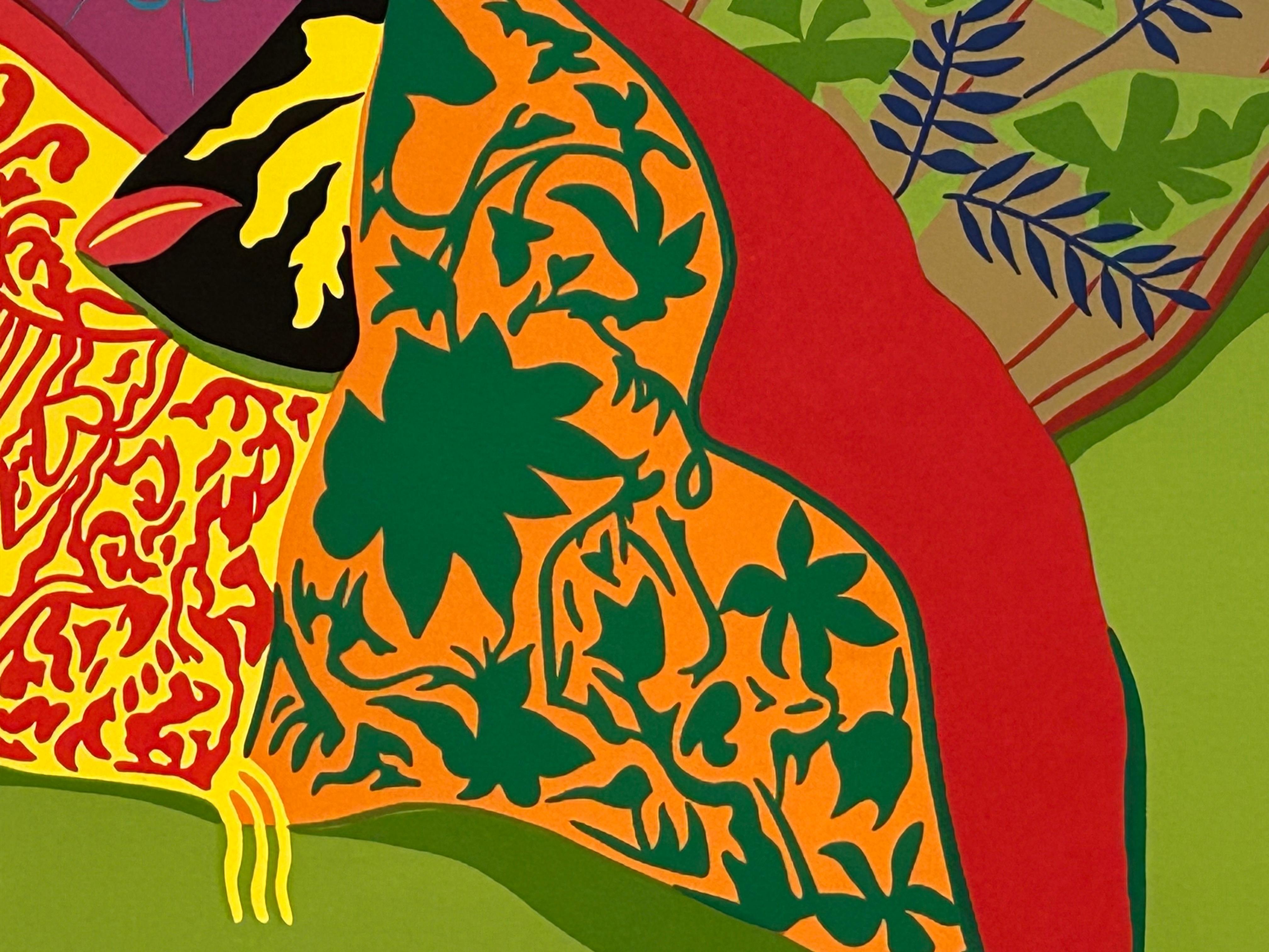 Hunt Slonem “Pillow Garden” Pop Art Screenprint For Sale 2