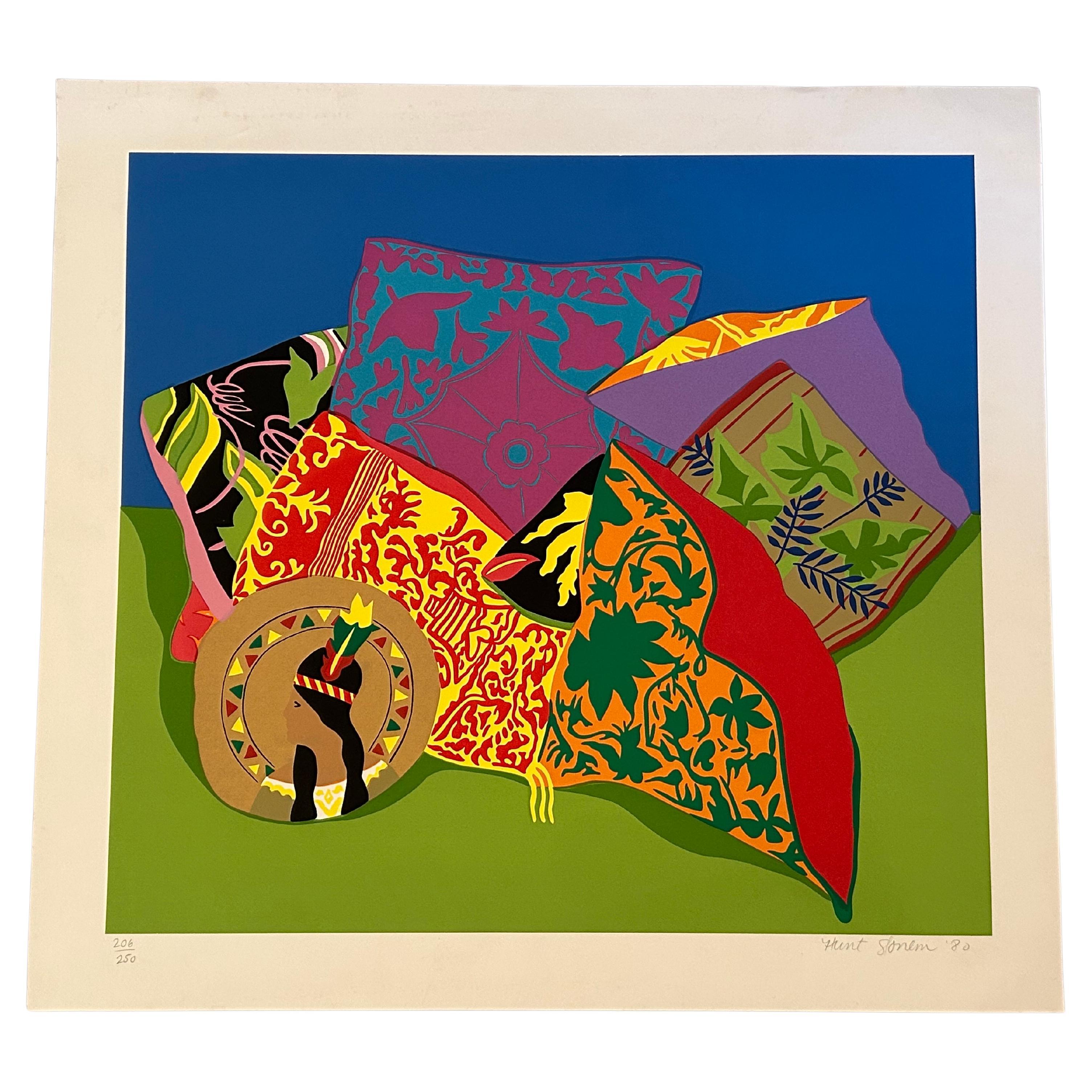 Hunt Slonem “Pillow Garden” Pop Art Screenprint For Sale