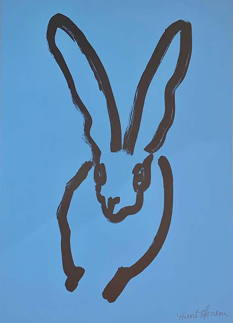 Artist:  Slonem, Hunt
Title:  Blue Bunny
Date:  2019
Medium:  Lithograph
Unframed Dimensions:  24