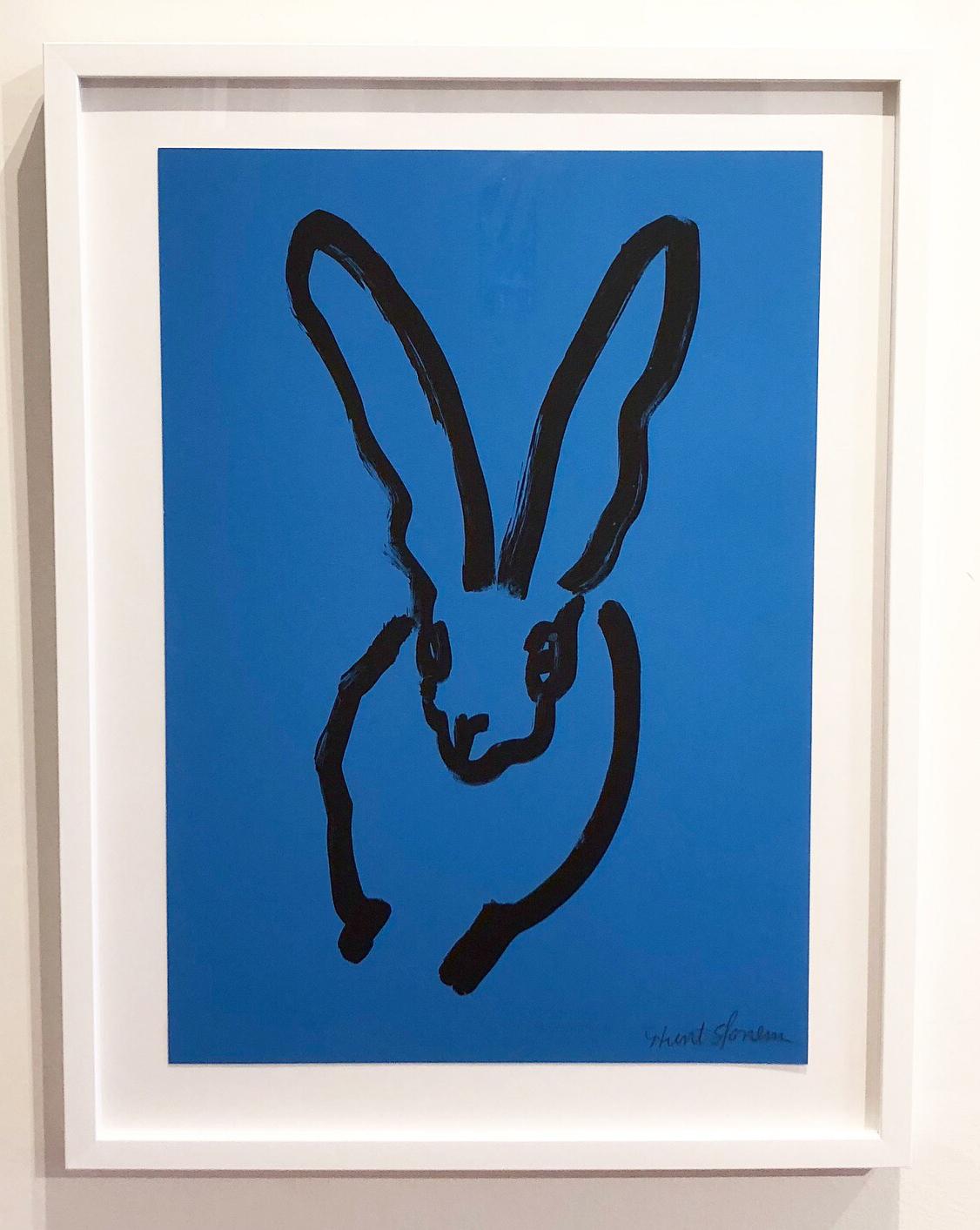 Hunt Slonem Animal Print - Blue Bunny
