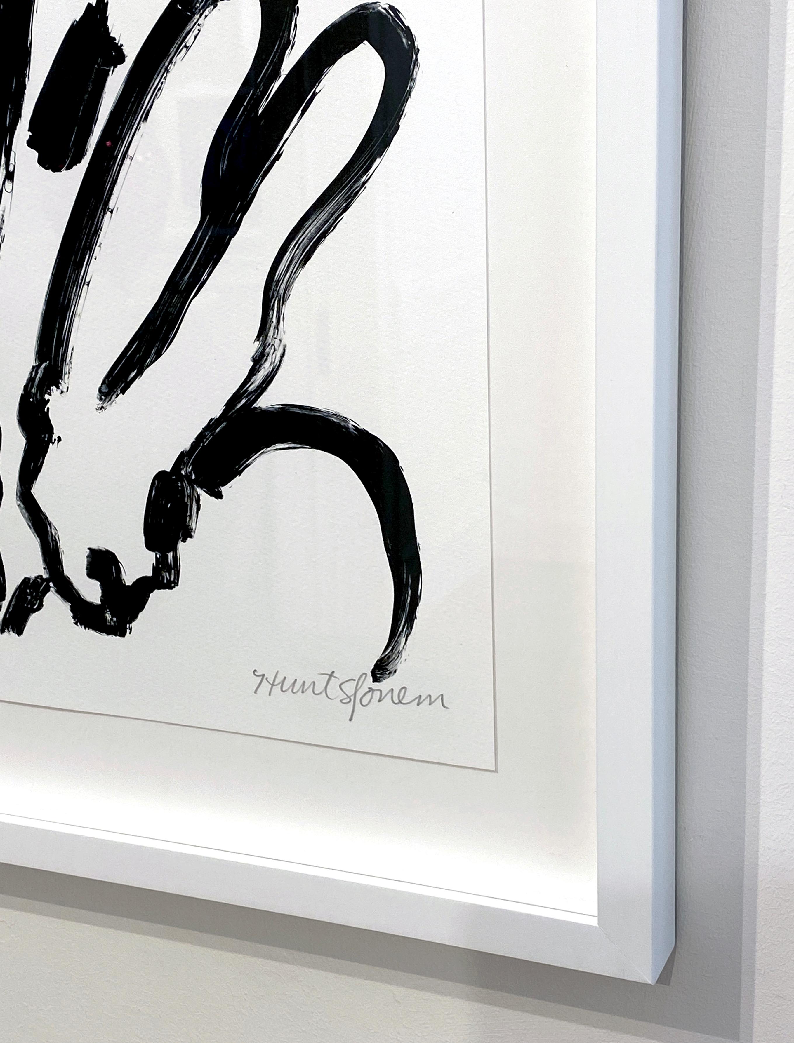 BW Bunny 2 - Print by Hunt Slonem