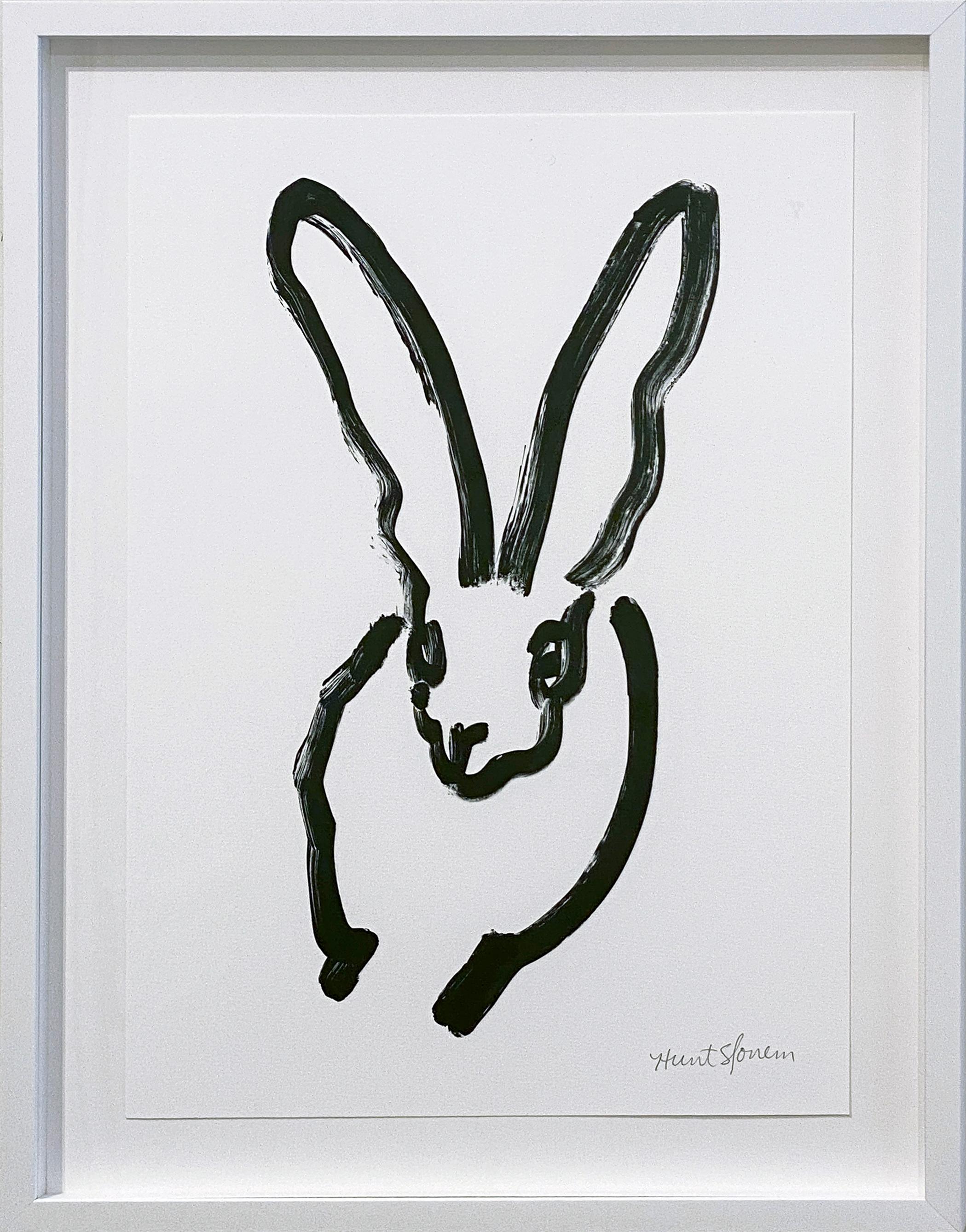 Hunt Slonem Animal Print - BW Bunny 3