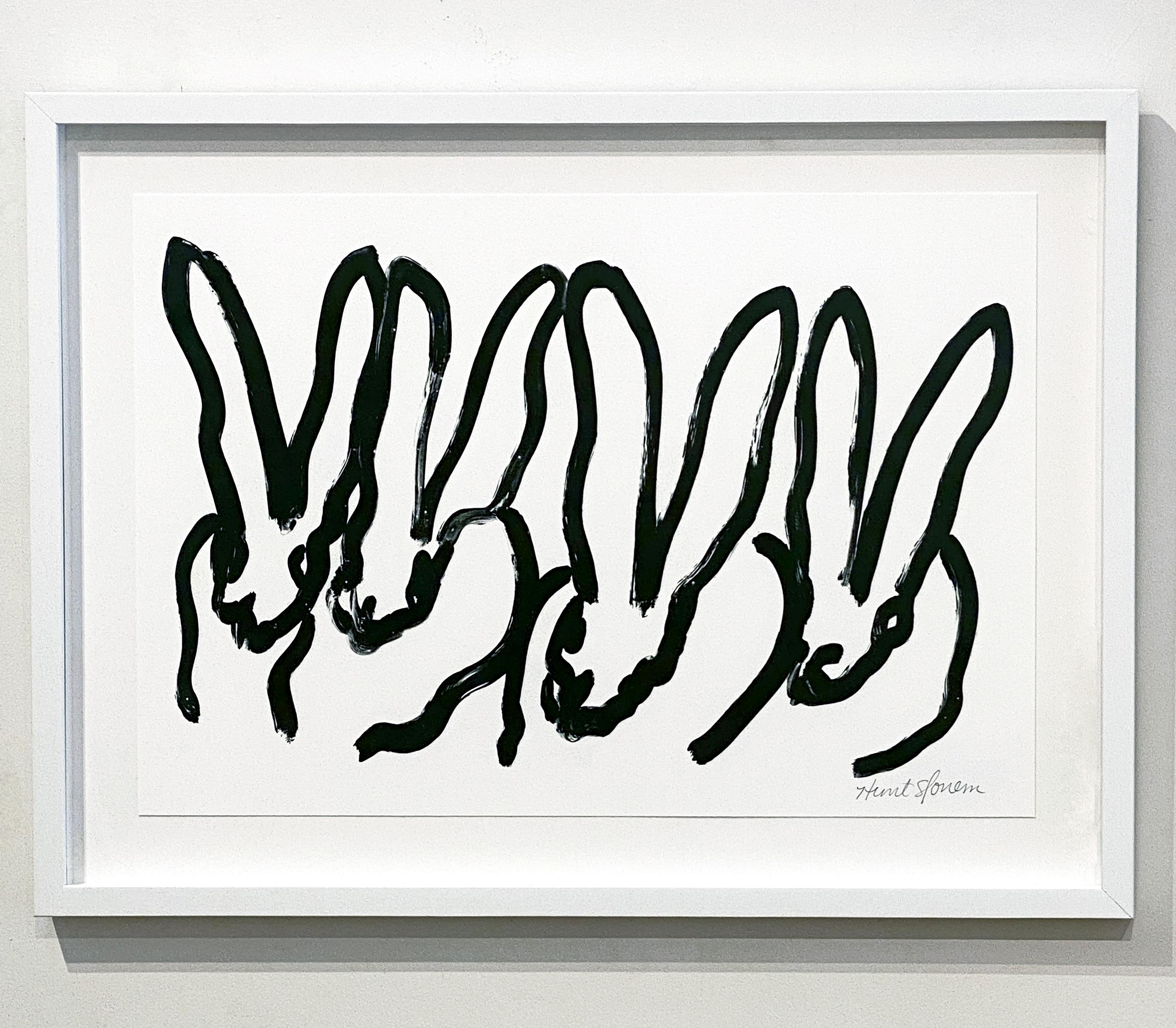 Artist:  Slonem, Hunt
Title:  BW Bunny 8
Series:  Bunnies
Date:  2018
Medium:  Lithograph on Paper
Unframed Dimensions:  16