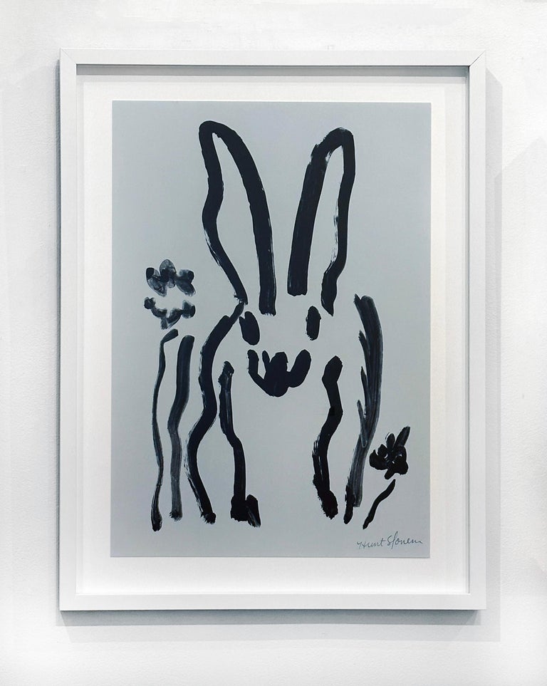 Cloud Bunny - Contemporary Print by Hunt Slonem