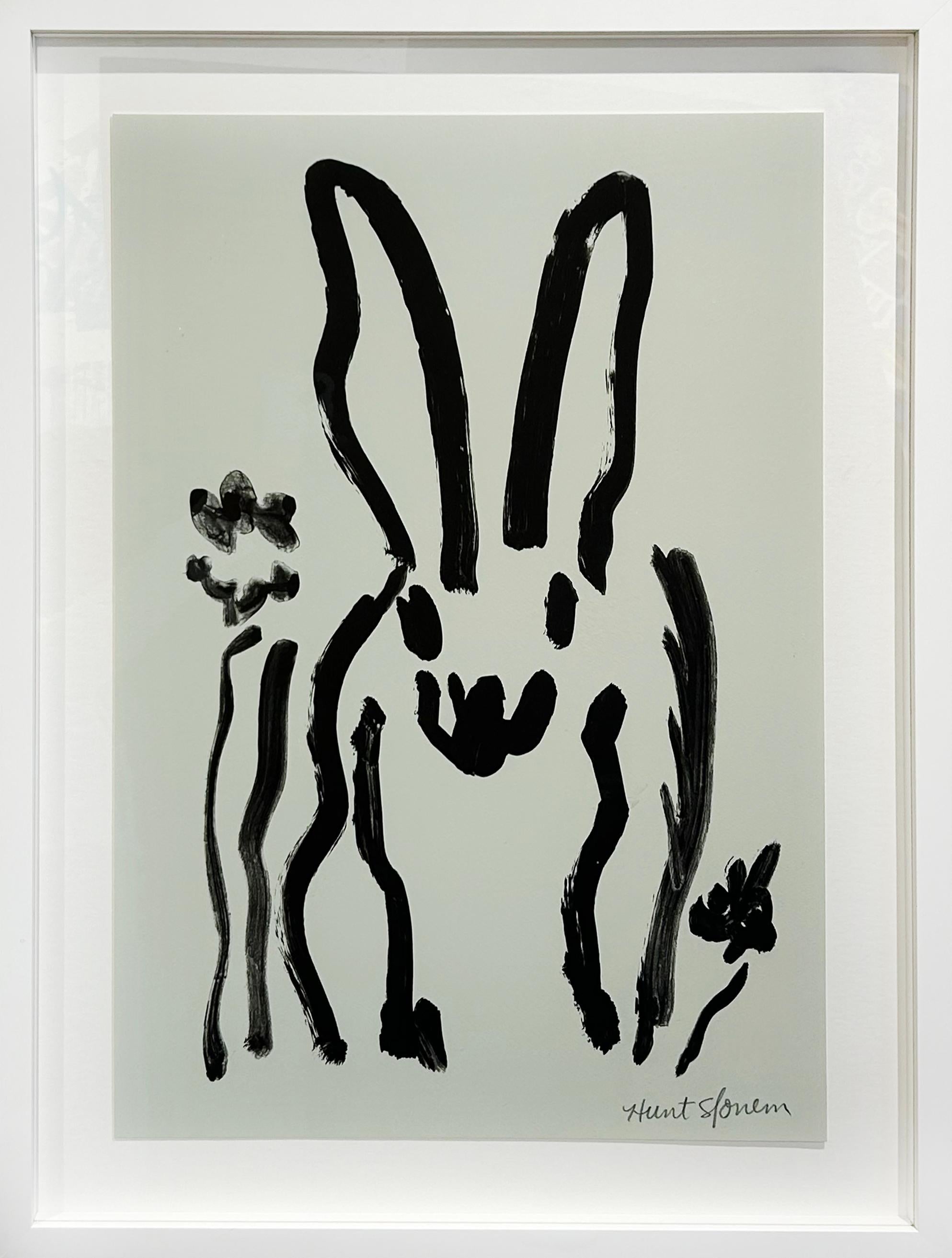 Hunt Slonem Animal Print - Hunt SLonem "Cloud Bunny" Lithograph