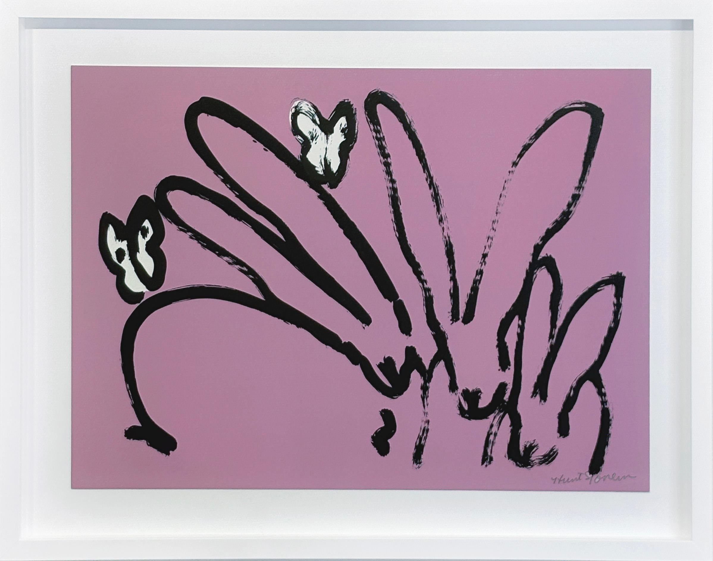 Artist:  Slonem, Hunt
Title:  Autumn Sunrise Bunnies
Series:  Bunnies
Date:  2025
Medium:  Lithograph on Paper
Unframed Dimensions:  16" x 24"
Framed Dimensions:  22" x 29" x 1.25"
Signature:  Pencil signed
Edition:  1-16/16, with 5 PP and 4