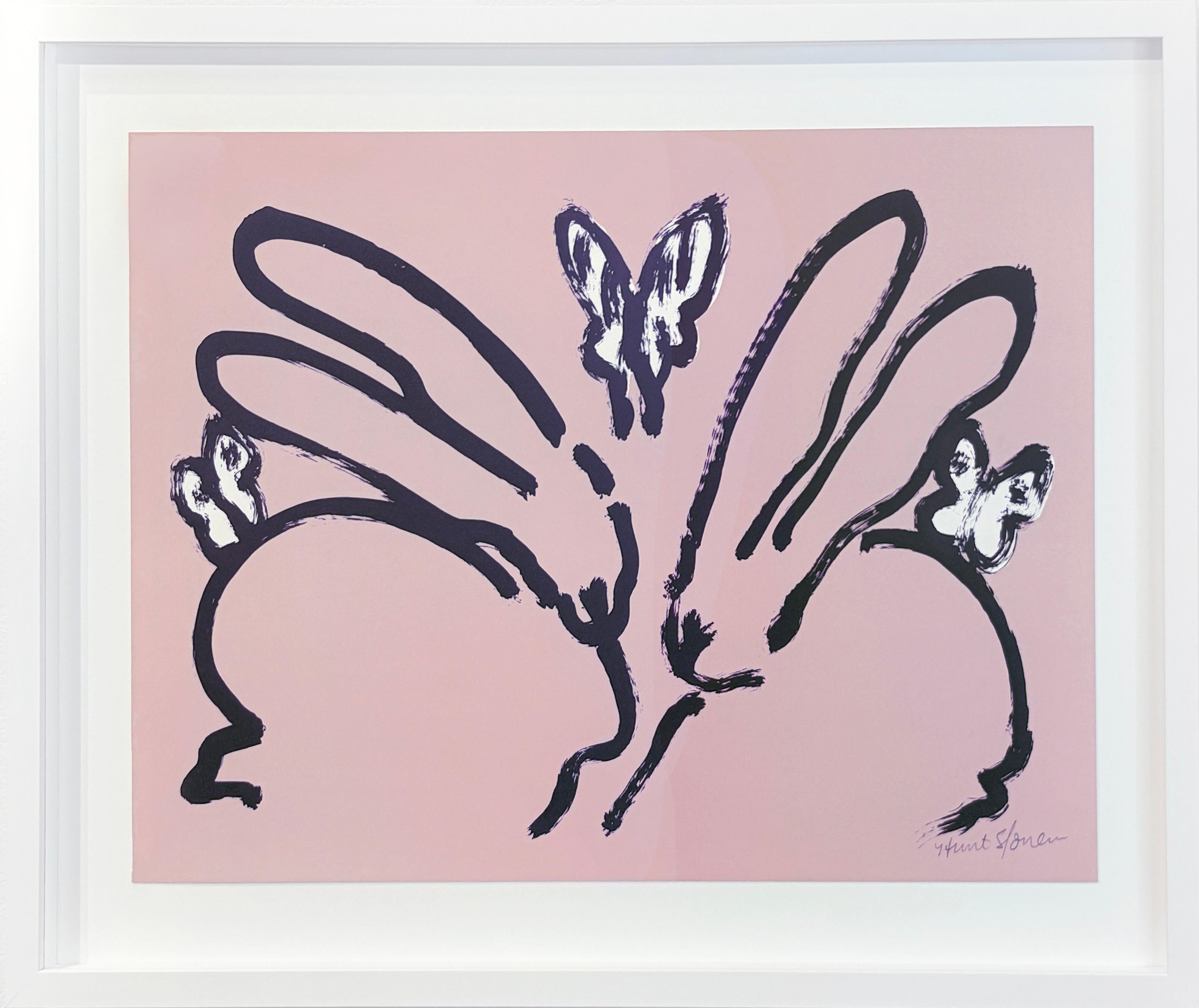 Artist:  Slonem, Hunt
Title:  Summer Dusk Bunnies
Series:  Bunnies
Date:  2025
Medium:  Lithograph on Paper
Unframed Dimensions:  16" x 24"
Framed Dimensions:  22" x 29" x 1.25"
Signature:  Pencil signed
Edition:  1-16/16, with 5 PP and 4