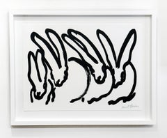 Hunt Slonem "White Bunnies II" Lithograph (print)
