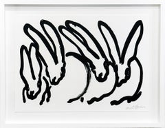 Hunt Slonem "White Bunnies II" Lithograph (print)
