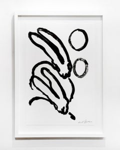 Hunt Slonem "White Bunnies IV" Lithograph (print)