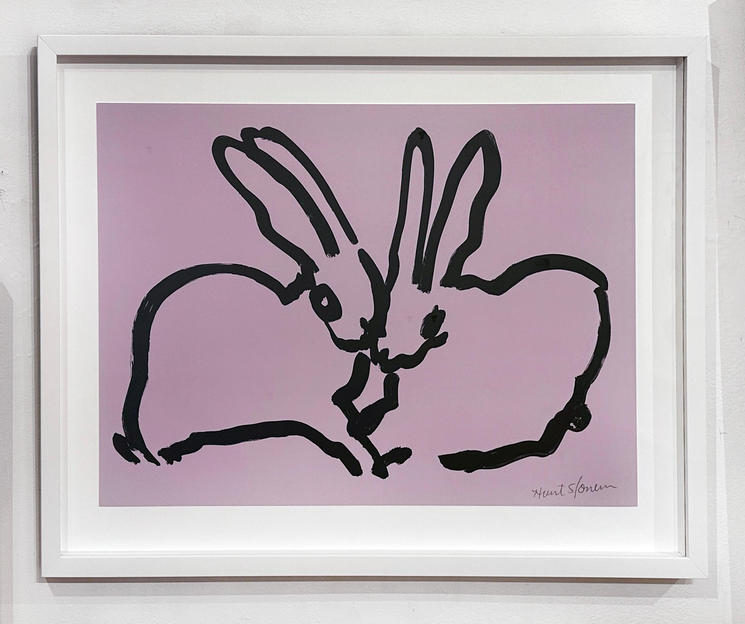 Lilac Bunnies - Print by Hunt Slonem