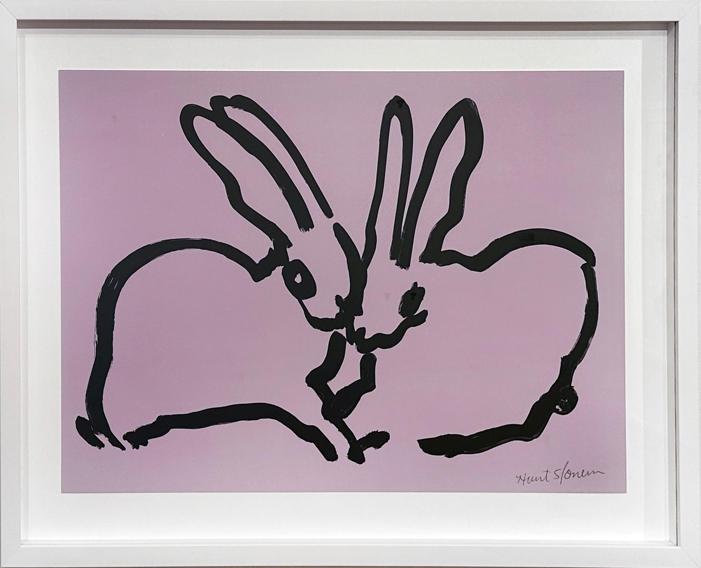 Lilac Bunnies - Print by Hunt Slonem