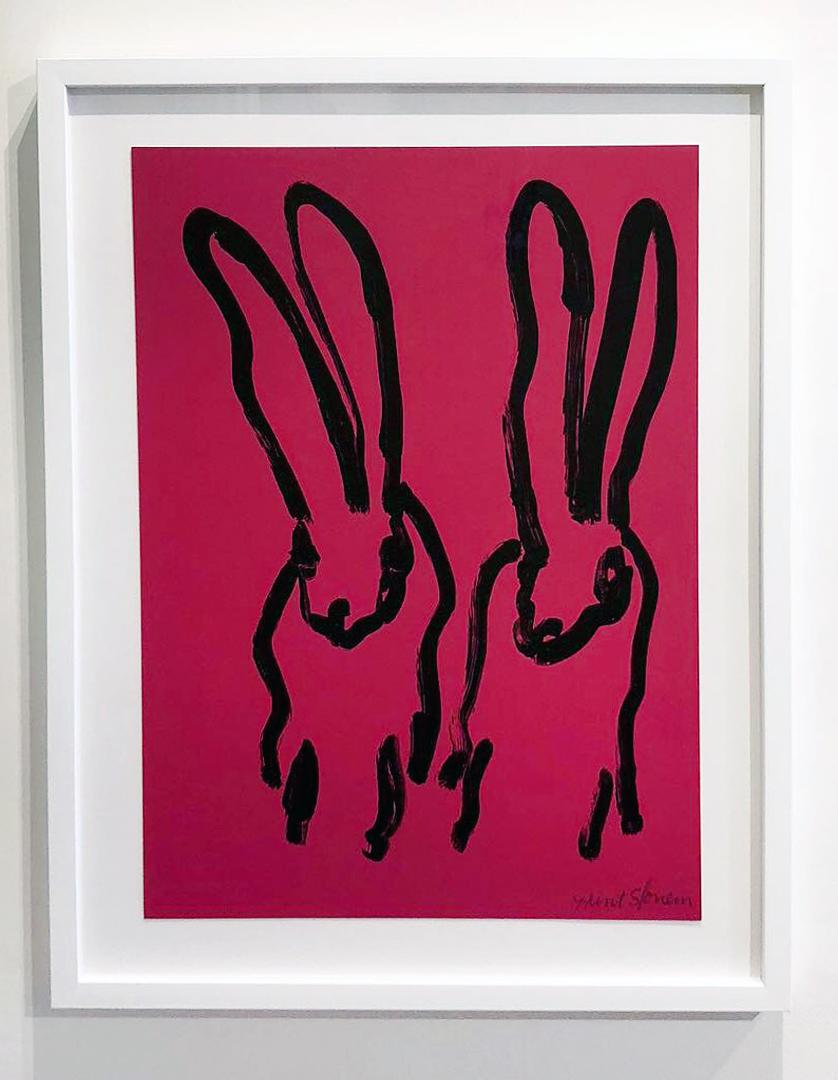 Magenta Bunnies - Contemporary Print by Hunt Slonem