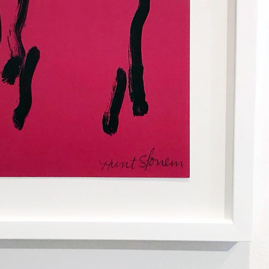 Artist:  Slonem, Hunt
Title:  Magenta Bunnies 
Date:  2018
Medium:  Lithograph
Unframed Dimensions:  24