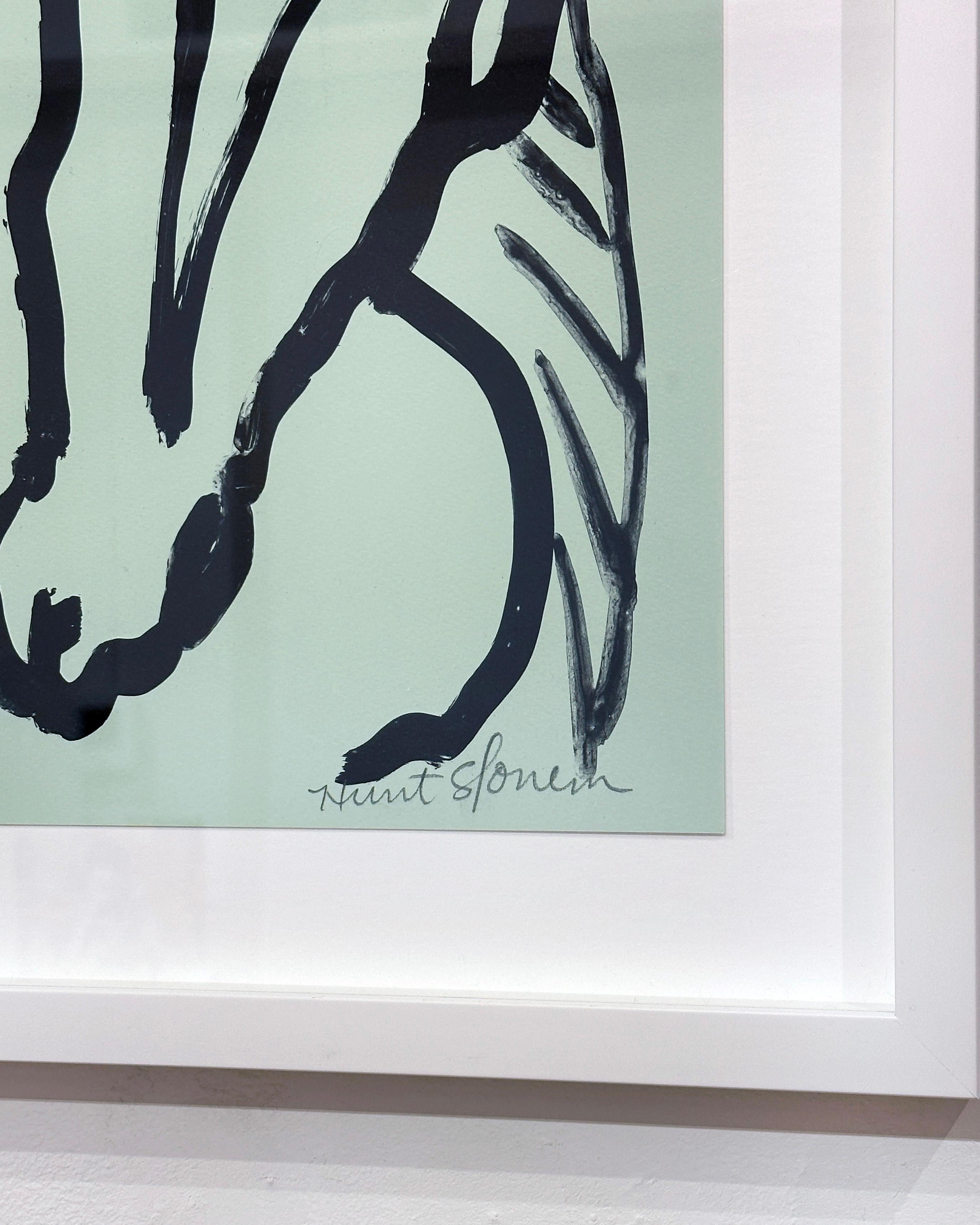 Mint Bunnies - Contemporary Print by Hunt Slonem