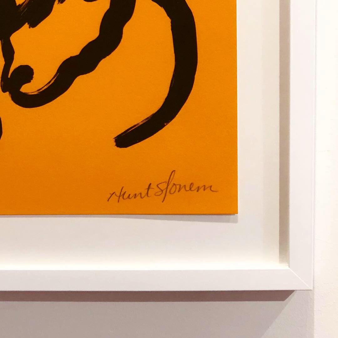 Orange Bunnies - Print by Hunt Slonem