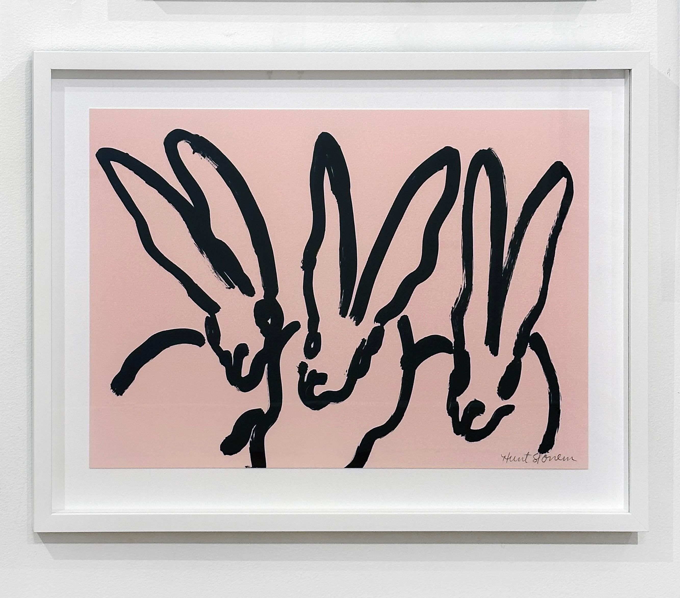 Artist:  Slonem, Hunt
Title:  Pale Pink Bunnies
Series:  Bunnies
Date:  2017
Medium:  Lithograph on Paper
Unframed Dimensions:  16