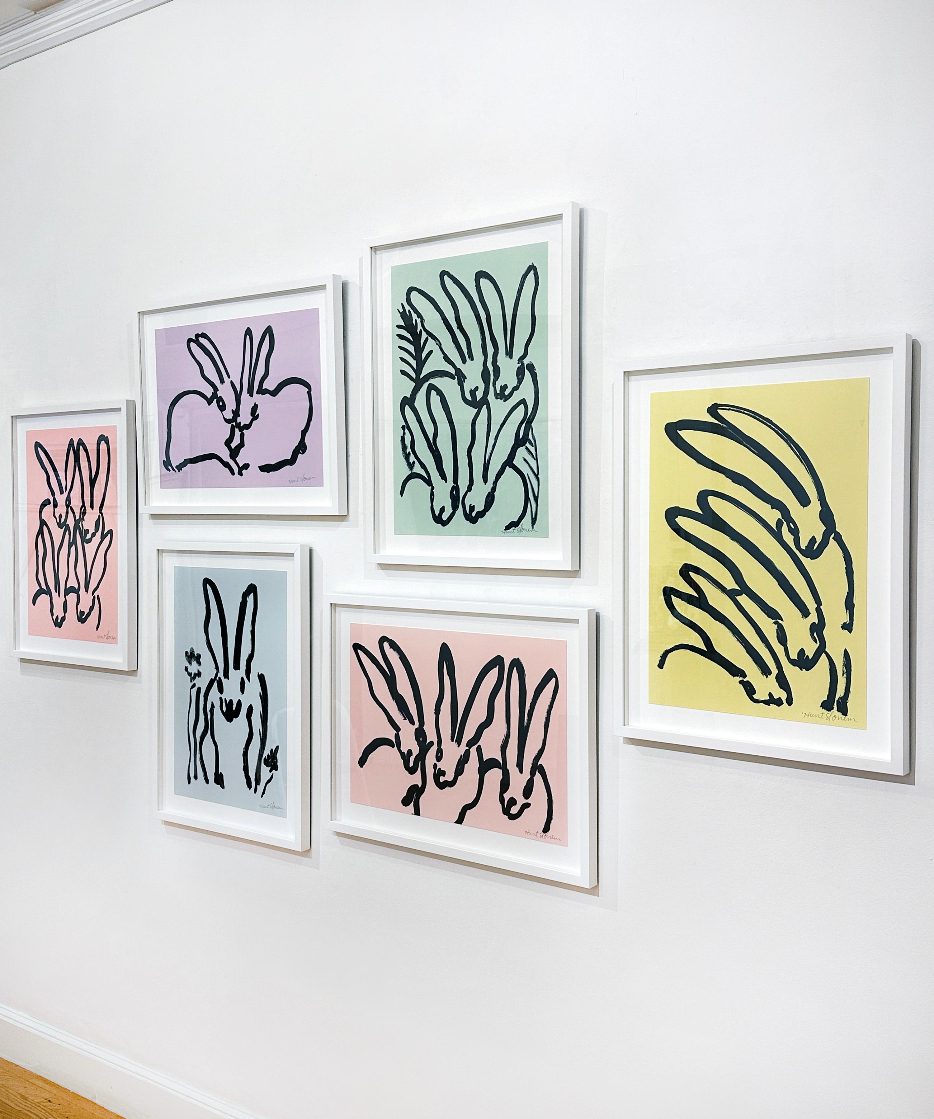 Artist:  Slonem, Hunt
Title:  Pale Pink Bunnies
Series:  Bunnies
Date:  2017
Medium:  Lithograph on Paper
Unframed Dimensions:  16