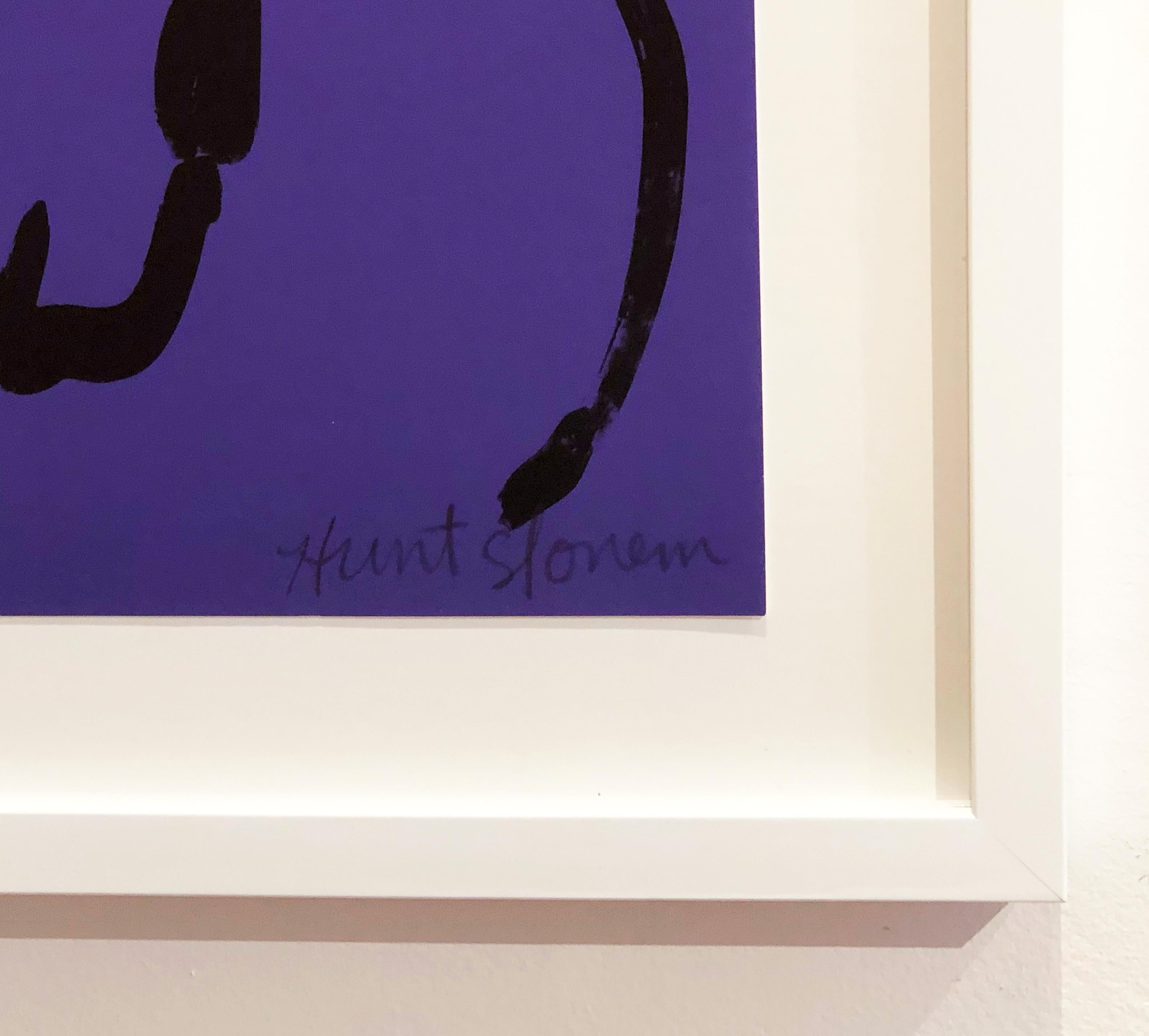 Purple Bunnies - Contemporary Print by Hunt Slonem