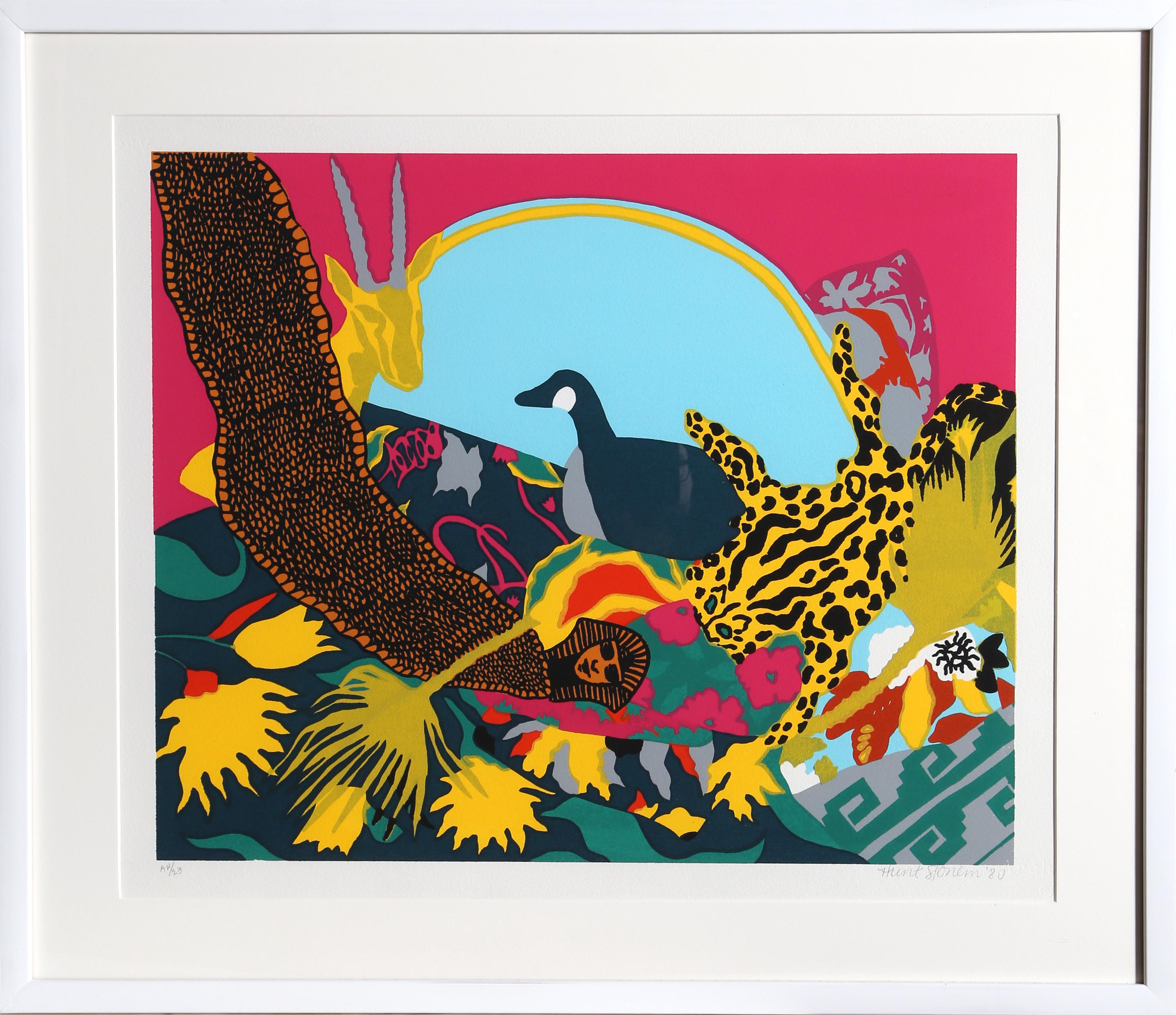 Conjuro III, Serigrafía Pop Art enmarcada de Hunt Slonem