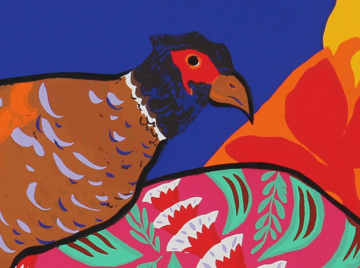 Stuffed Pheasant, Pop Art Screenprint by Hunt Slonem For Sale 1
