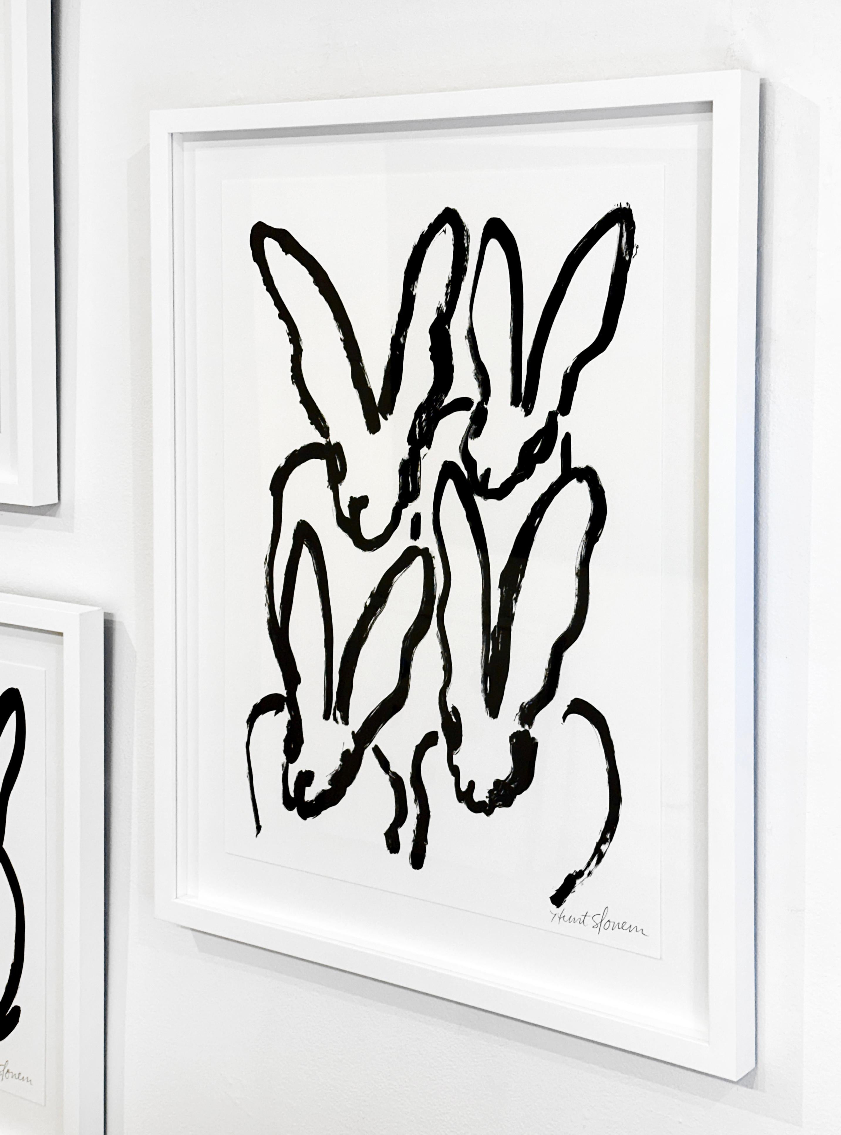 White Bunnies I - Print by Hunt Slonem