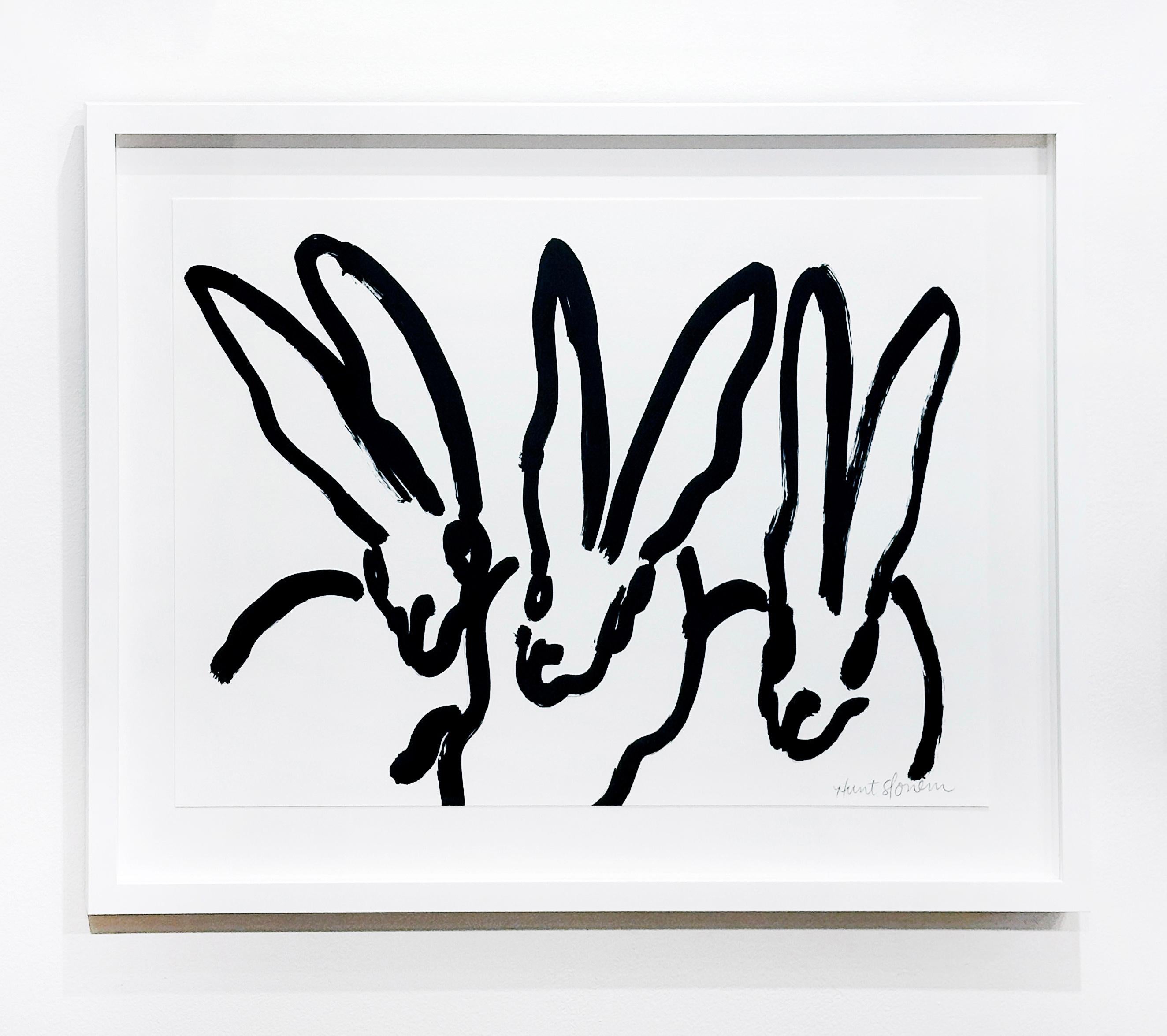 White Bunnies III - Print by Hunt Slonem