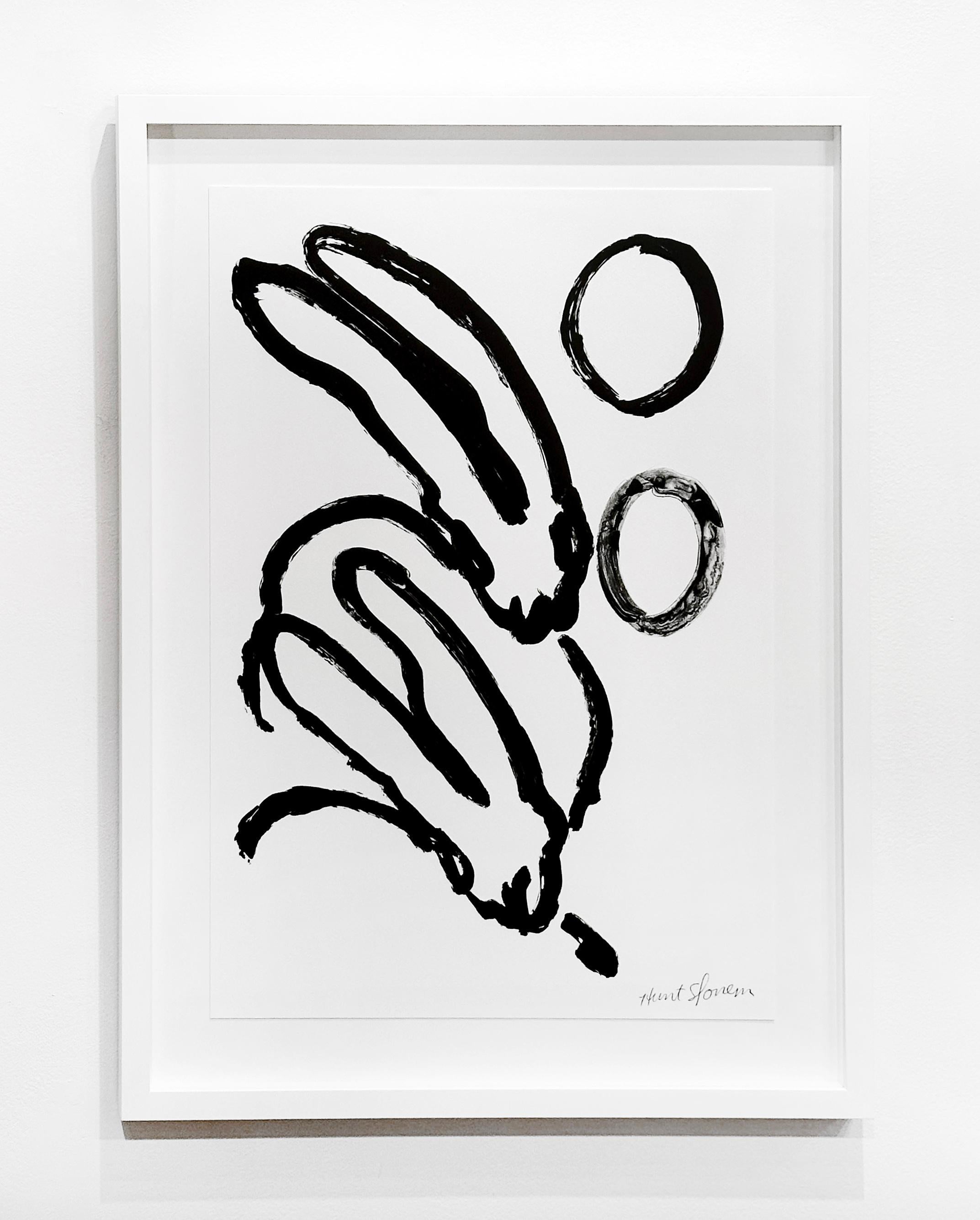 White Bunnies IV - Print by Hunt Slonem
