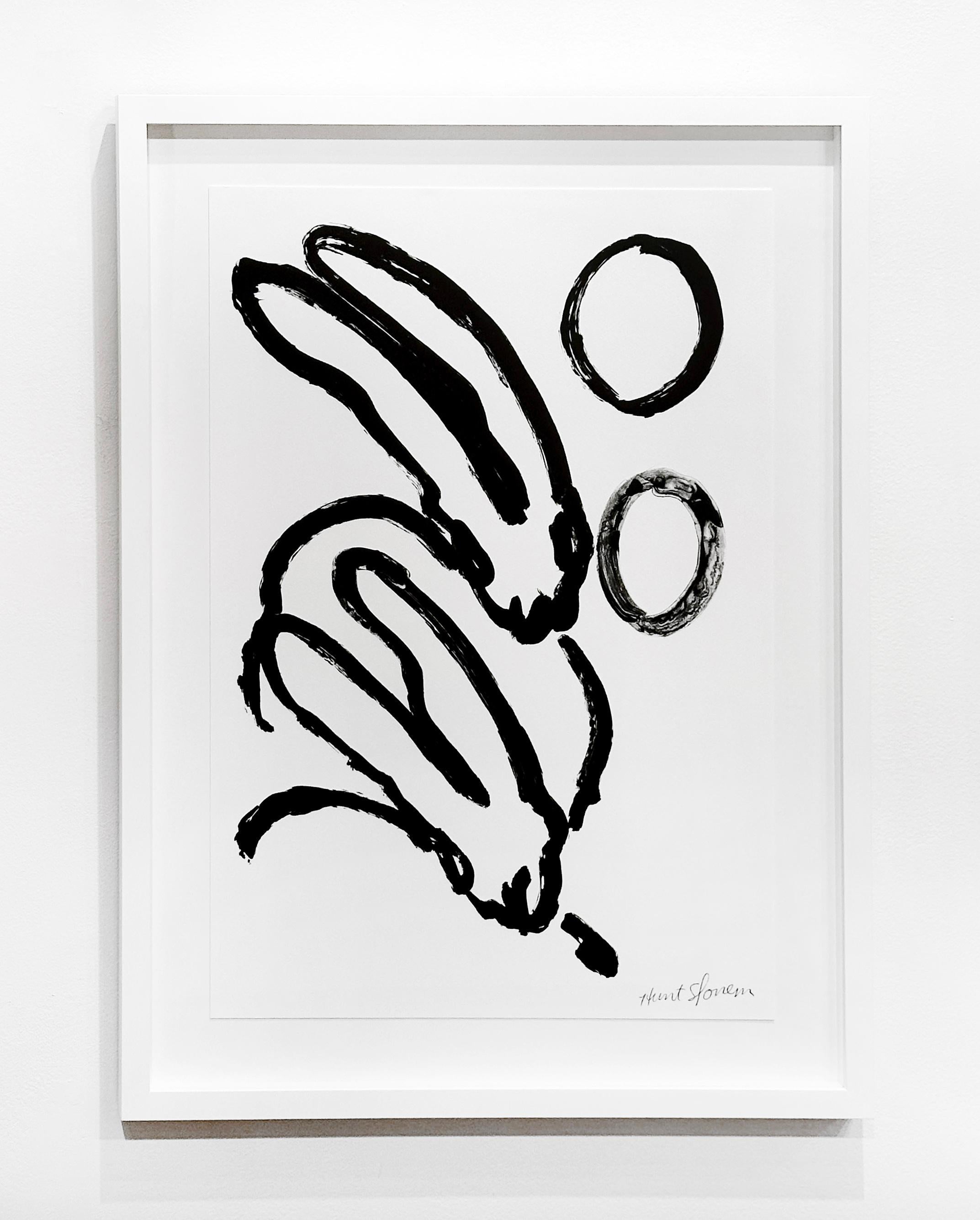 Bunnies blanches IV - Print de Hunt Slonem