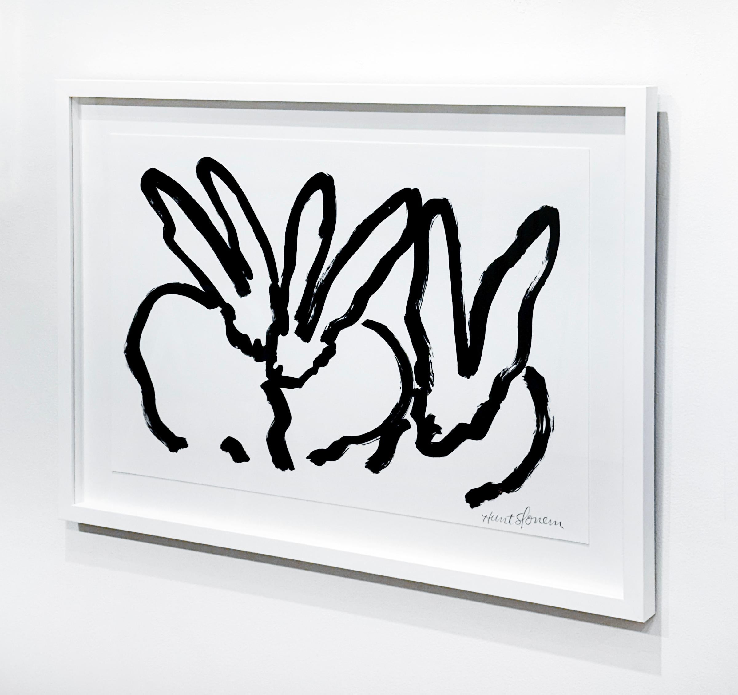 Weiße Hasen V – Print von Hunt Slonem