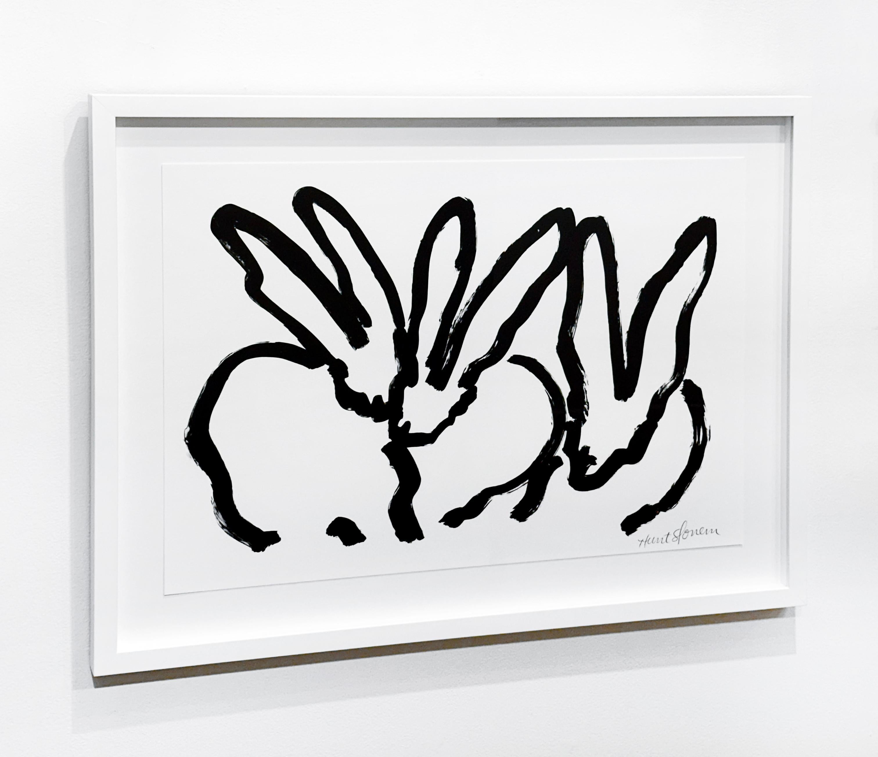 Bunnies blanches V - Contemporain Print par Hunt Slonem