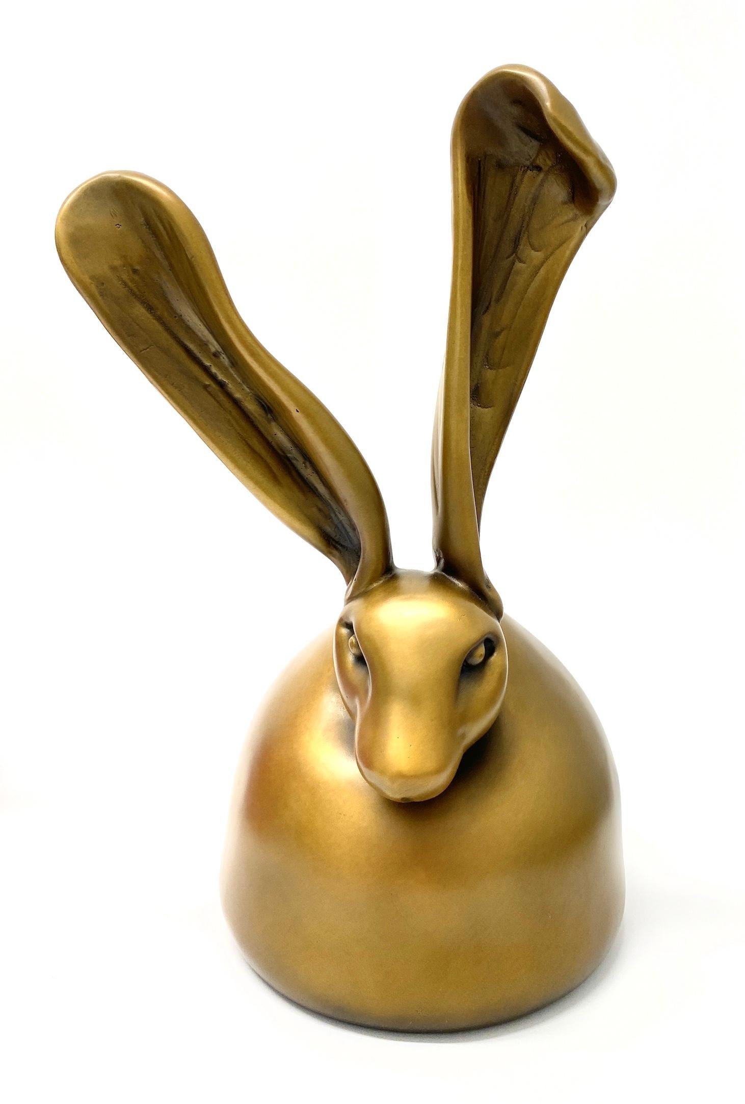 Bronze bunny sculpture - Sculpture by Hunt Slonem