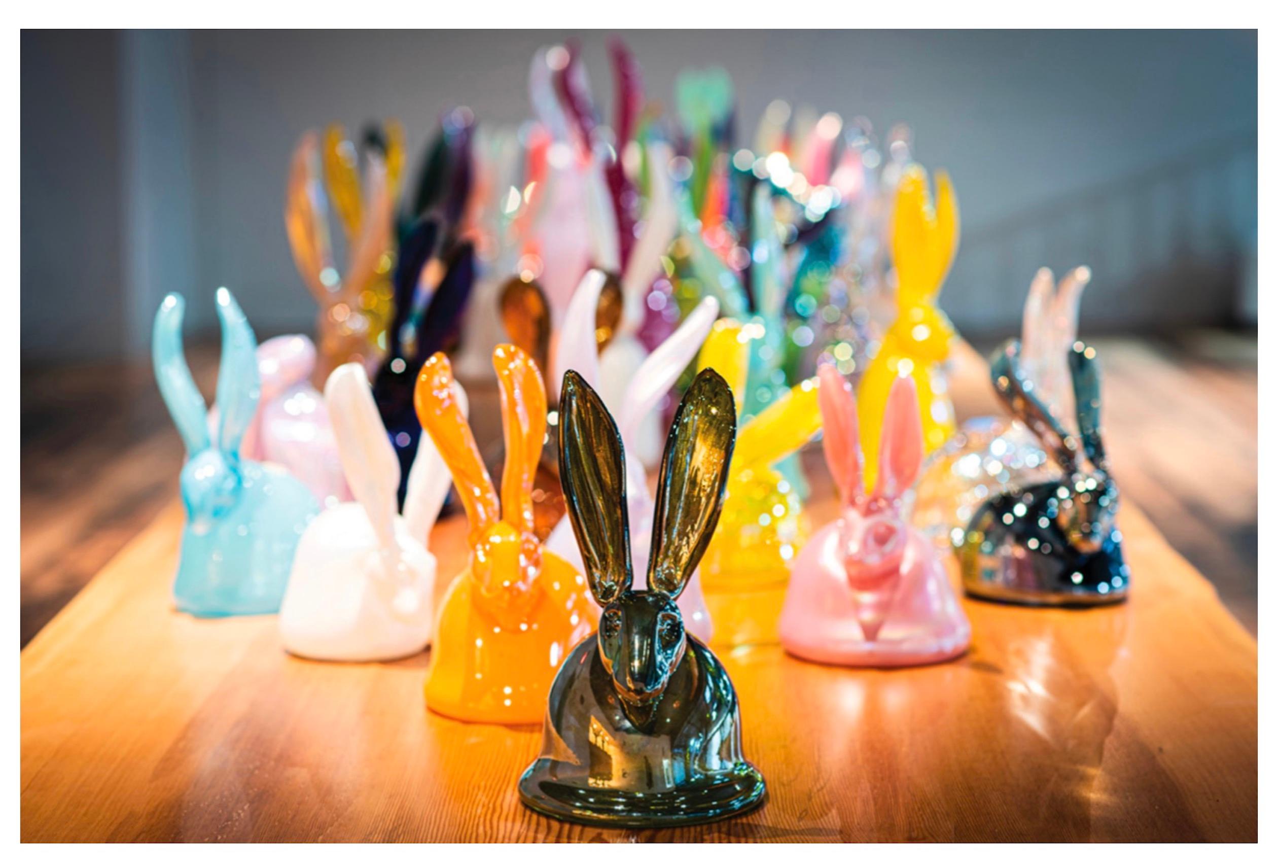 Bronze vert foncé - Contemporain Sculpture par Hunt Slonem