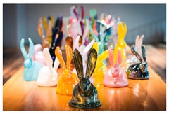 Dark Green bronze bunny