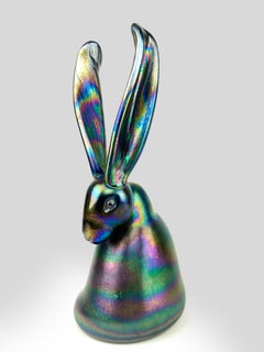 Hunt Slonem Glass Bunny Sculpture 'Jessica'