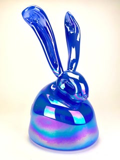 Hunt Slonem Hortensia Hand Blown Glass Bunny Contemporary Art Sculpture