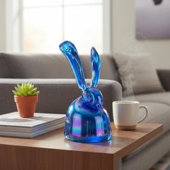 Hunt Slonem Hortensia Hand Blown Glass Bunny Contemporary Art Sculpture