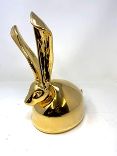Hunt Slonem Midas Bronze Sculpture w/ 24k Plated Gold, Signed Edition of 6