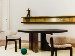 Hunt, three legs chair in fabric, black Ash, Dainelli Studio for Somaschini