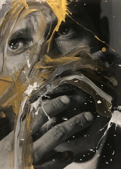 Aleksander Skarsgard Portrait, Mixed Media on a black & white Photograph.