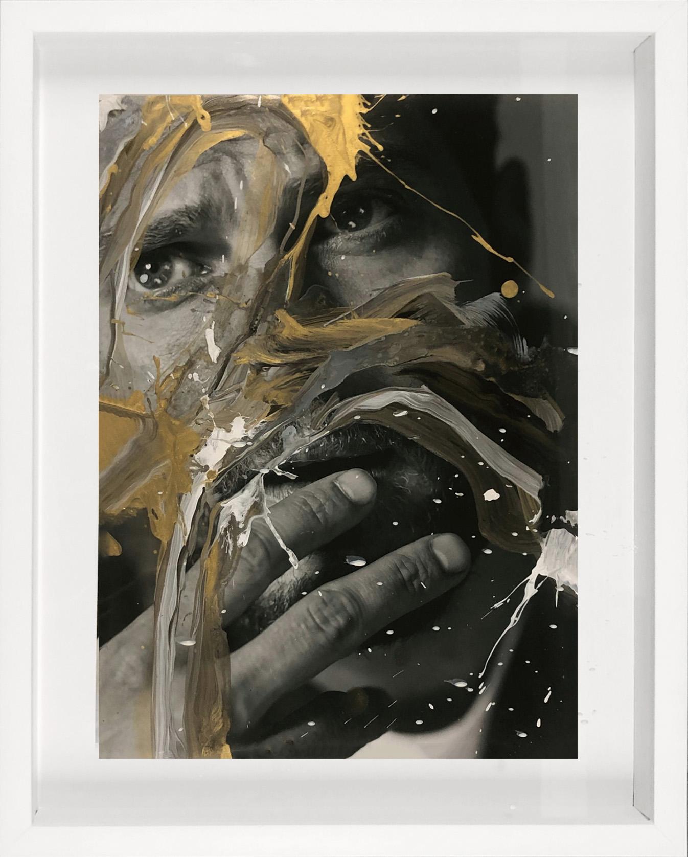 Aleksander Skarsgard Portrait, Mixed Media on a black & white Photograph.