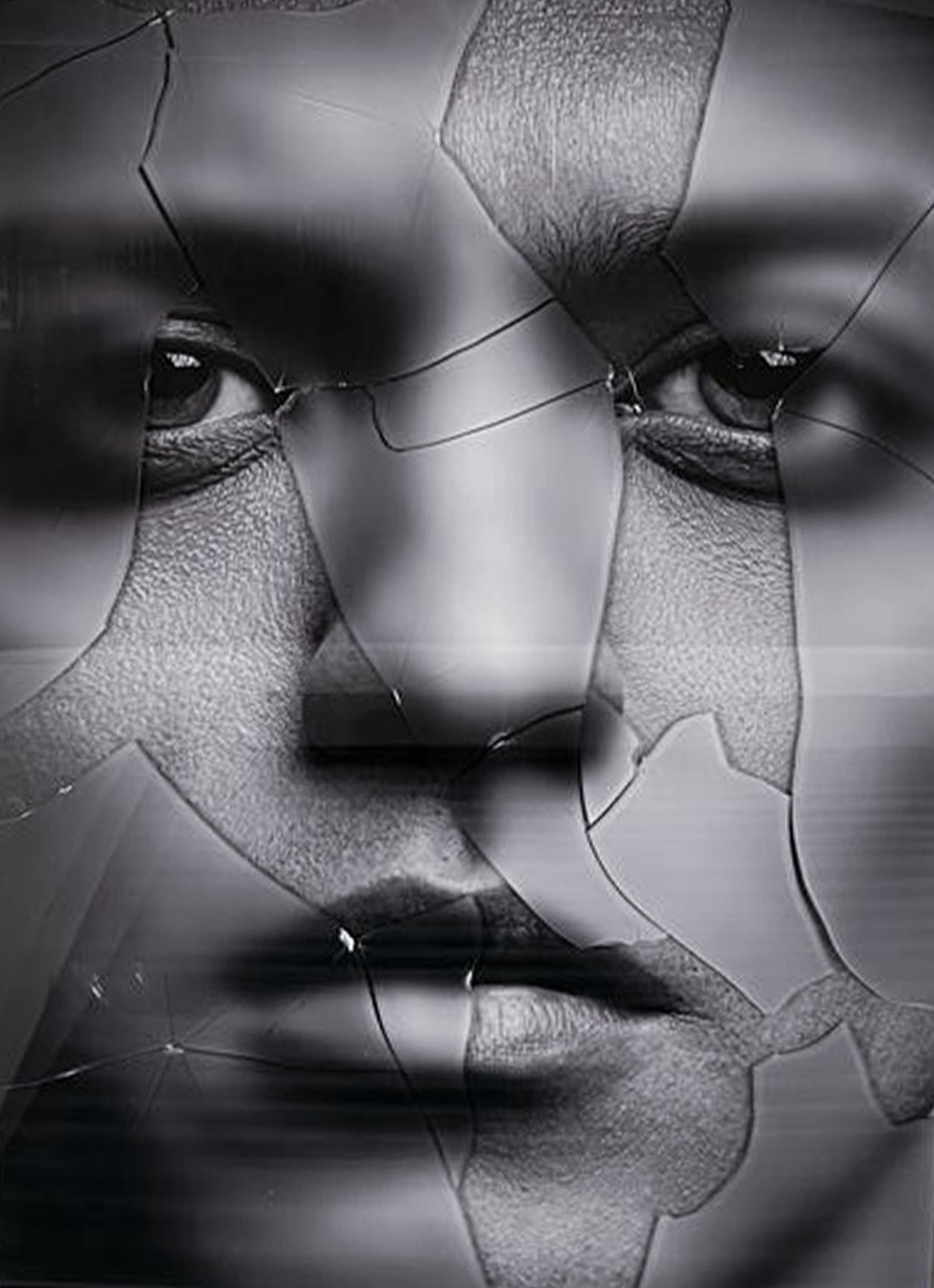 Diptych: Pharrell Williams and Bruno Mars. From the Glass Series For Sale 3