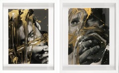 Douglas Booth and Aleksander Skarsgard, Diptych. Photo intervened by the artists