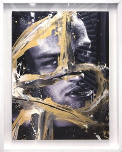 Douglas Booth II and Elizabeth Olsen, Diptych. Intervened by the artists.