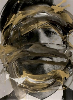 Ewan Mcgregor Portrait, Mixed Media on a B&W photograph.